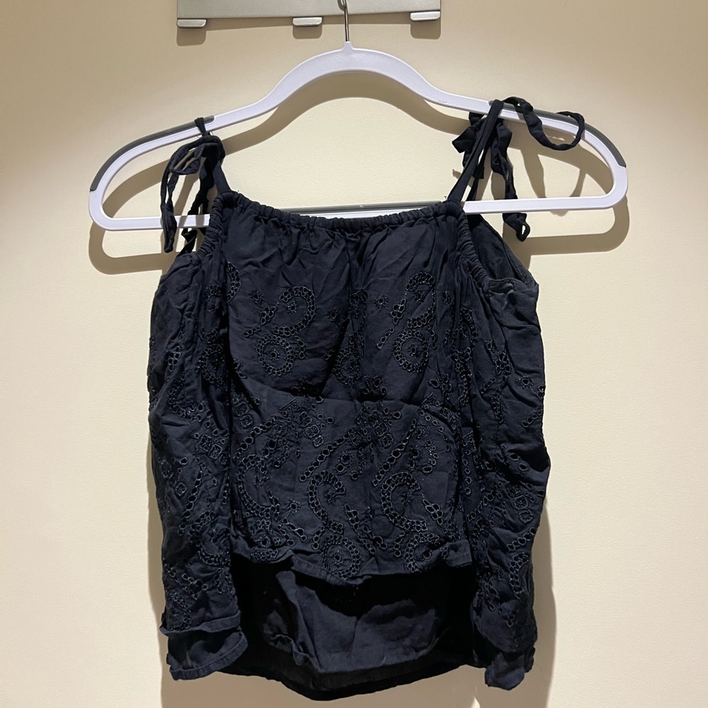 Lucky Brand Black Tied (Adjustable) Tanktop